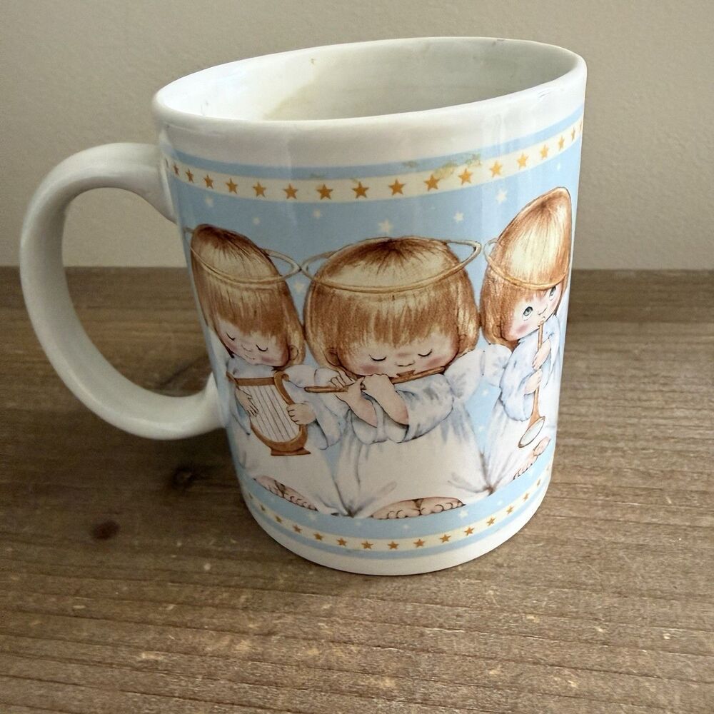 Vintage Houston Harvest Hallmark Angels Ceramic Coffee Mug